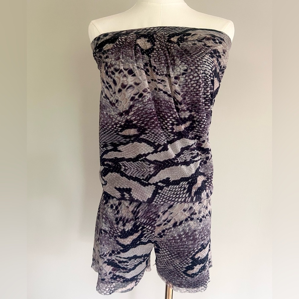 Y2K SWEET PEA STACY FRATI Mesh Tube Top Snake Romper Indie Sleeze Baddie | Sz S - Picture 3 of 11